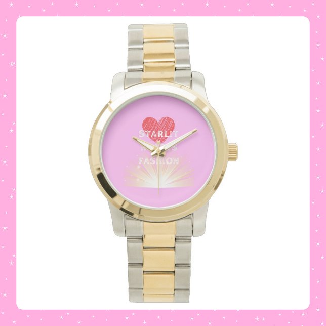 Reloj De Pulsera Corazones iluminados por estrellas Moda Red Heart  (Subido por el creador)