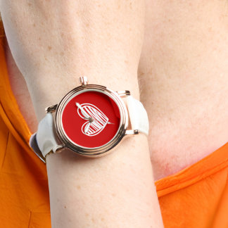 Reloj De Pulsera Corazones Modernos Cuidados Mujeres De Oro De Rosa