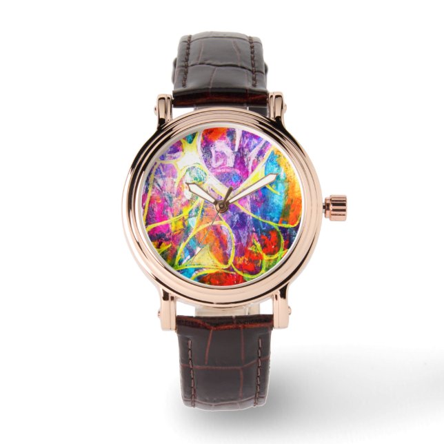 RELOJ DE PULSERA CORAZONES MULTICOLOR (Anverso)