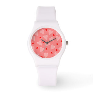 Reloj De Pulsera Corazones rojos