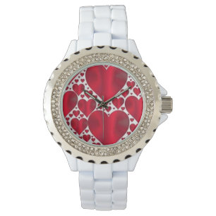 RELOJ DE PULSERA CORAZONES ROJOS PARA EL DÍA DE SAN VALENTÍN