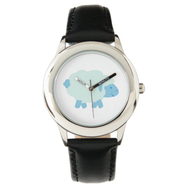 Reloj De Pulsera Cordero azul corto (Anverso)