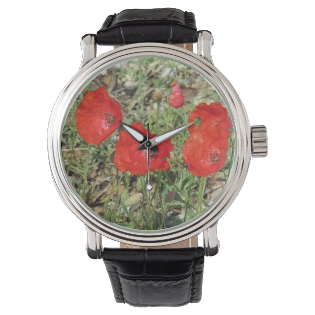 Reloj De Pulsera Corfu Red Poppies (Anverso)