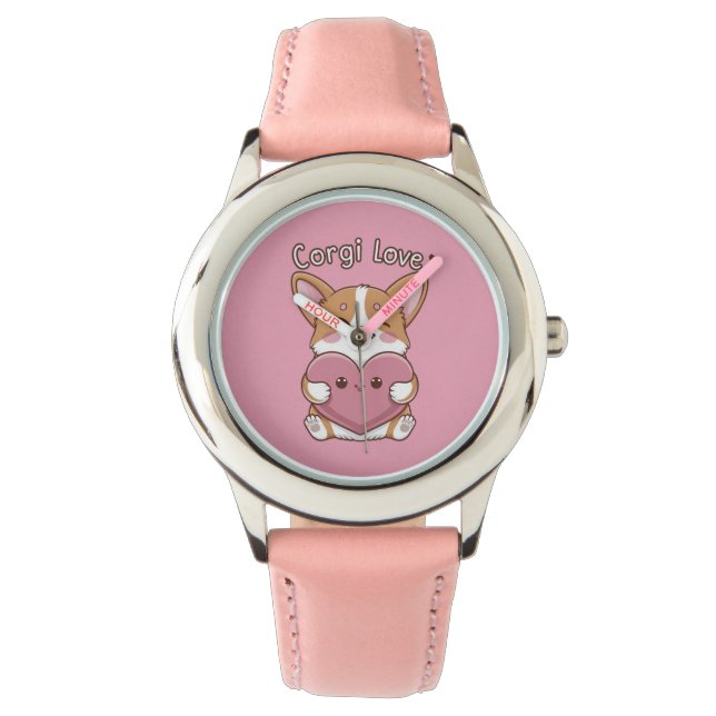 Reloj De Pulsera Corgi Love (Anverso)