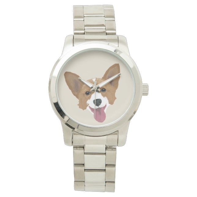 Reloj De Pulsera Corgi Puppy (Anverso)