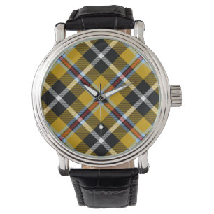 Reloj De Pulsera Cornish National Tartan Yellow and Black Planteado