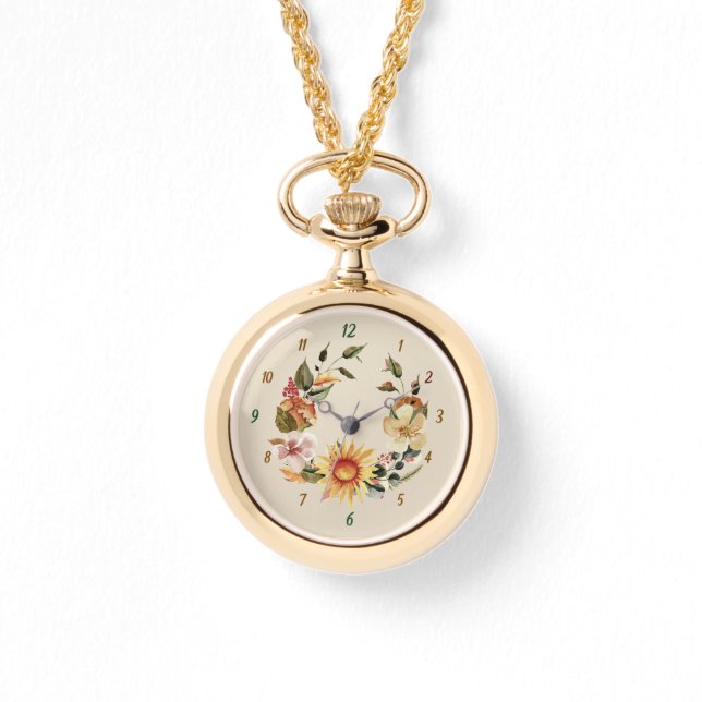 Reloj De Pulsera Corona de girasol  (Anverso)