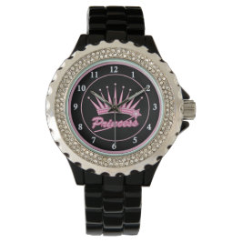 Reloj De Pulsera Corona de princesas rosadas