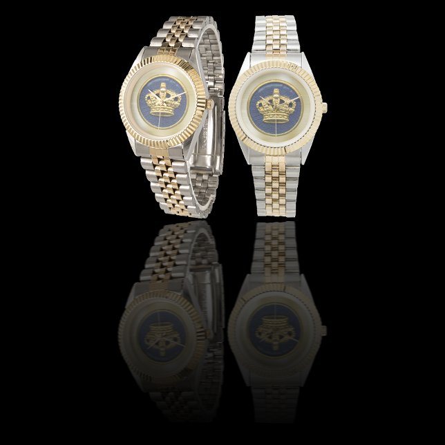 Reloj De Pulsera Corona real de oro azul (Subido por el creador)