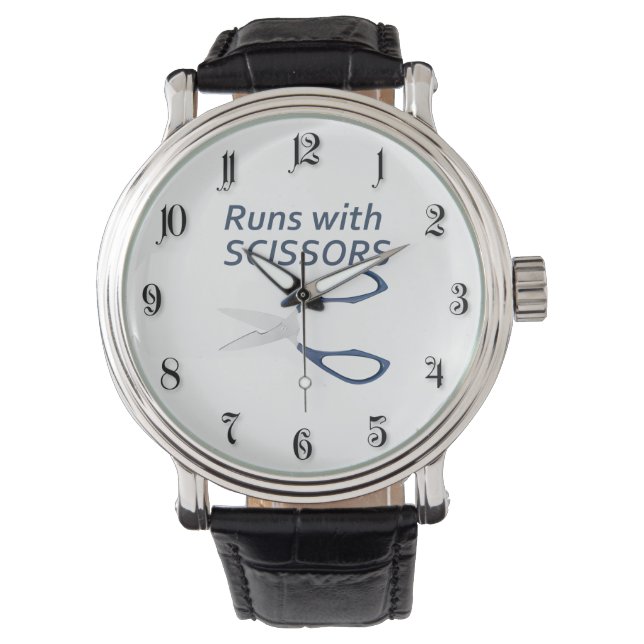 Reloj De Pulsera Corre con tijeras (Anverso)