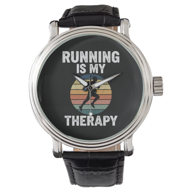 Reloj De Pulsera Correr Es Mi Terapia (Anverso)