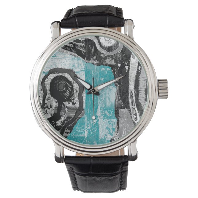 Reloj De Pulsera Corriente Superficial – Flujo Abstracto y Estructu (Anverso)