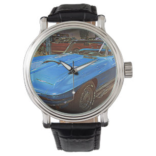 Reloj De Pulsera Corvette del azul del vintage