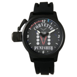 Reloj De Pulsera Corvette del V8 Castigo Black/Blue Watch