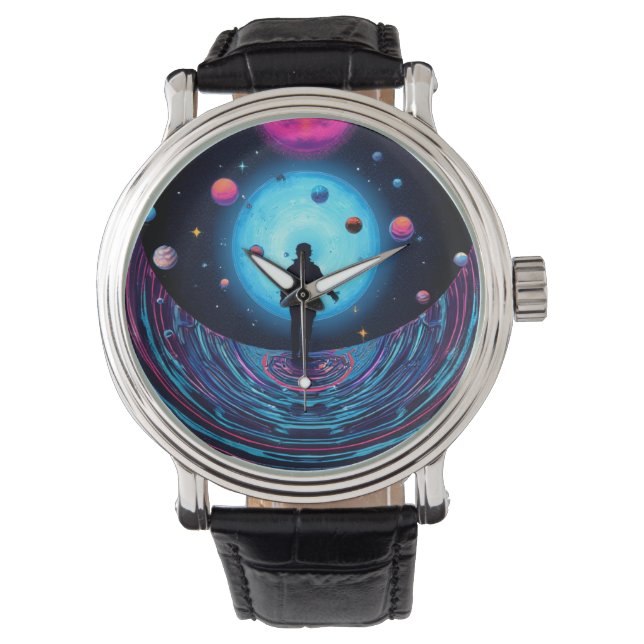 Reloj De Pulsera Cosmic Galaxy Astronaut Watch – Futuristic Space A (Anverso)