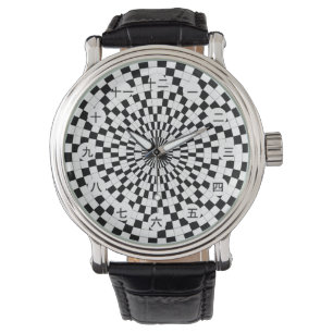 Reloj De Pulsera Counter Spirals (rostro japonés) de Kenneth Yoncic