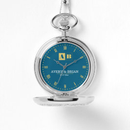 Reloj De Pulsera Couple Name Custom Engraved Romantic Monogram