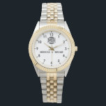 Reloj De Pulsera Couple Name Sentimental Wedding Keepsake<br><div class="desc">Couple Name Sentimental Wedding Keepsake Watch – A Timeless Personalized Gift Celebrate your love story with this Couple Name Sentimental Wedding Keepsake Watch, a personalized timepiece designed to commemorate your most special moments. Engraved with your custom names, wedding date, or initials, this elegant watch is a meaningful and sentimental keepsake...</div>