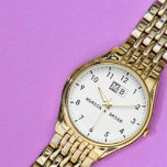 Reloj De Pulsera Couple’s Names with Initials & Wedding Date<br><div class="desc">Couple’s Names with Initials & Wedding Date – A Timeless Keepsake Celebrate love with this Personalized Couple’s Names Watch, a beautifully crafted custom timepiece designed to commemorate special moments. Featuring your custom names, initials, and wedding date, this elegant watch is a sentimental keepsake for weddings, anniversaries, or romantic occasions. With...</div>