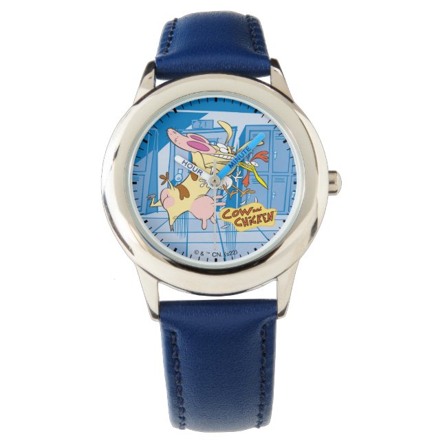 Reloj De Pulsera Cow and Chicken Hug Graphic (Anverso)