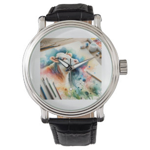 Reloj De Pulsera Cow in a Serene Meadow 160724AREF228 - Watercolor