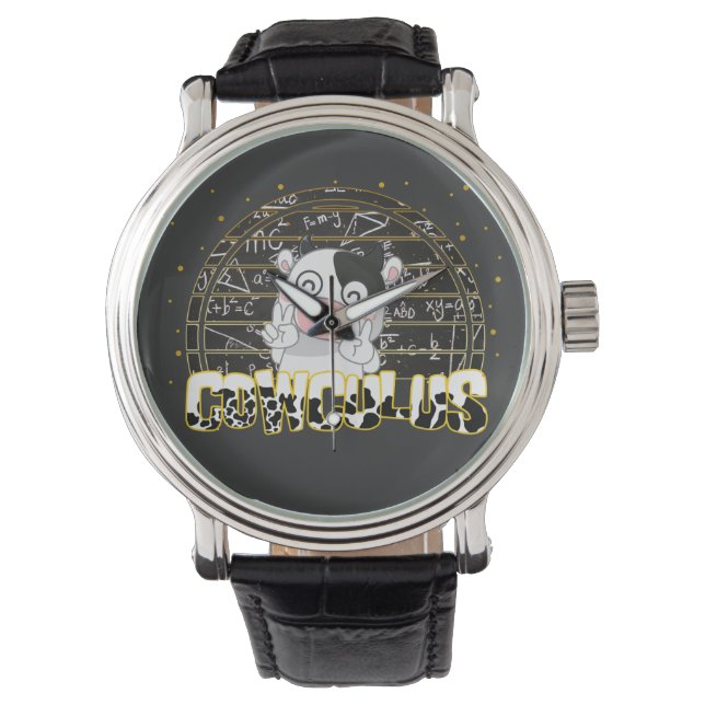 Reloj De Pulsera Cowculus Funny Animals Cow Avers Estudiantes (Anverso)