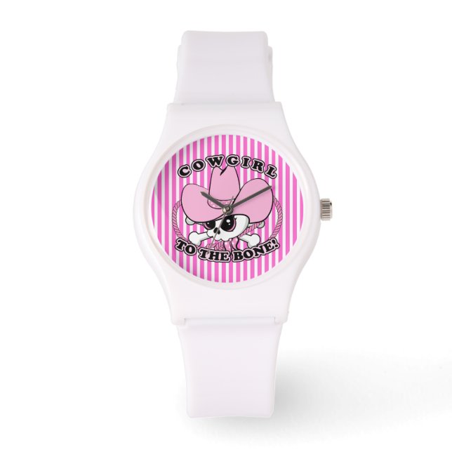 Reloj De Pulsera Cowgirl Skull (Anverso)
