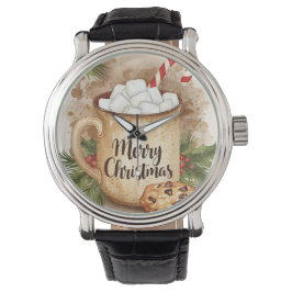 Reloj De Pulsera Cozy cocoa merry christmas festive warm winter