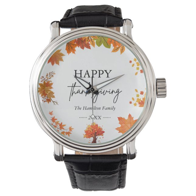 Reloj De Pulsera Cozy Fall Thanksgiving Dinner Party (Anverso)