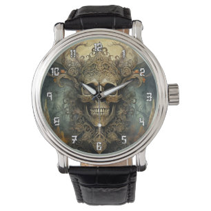Reloj De Pulsera Cráneo artístico muy Guay