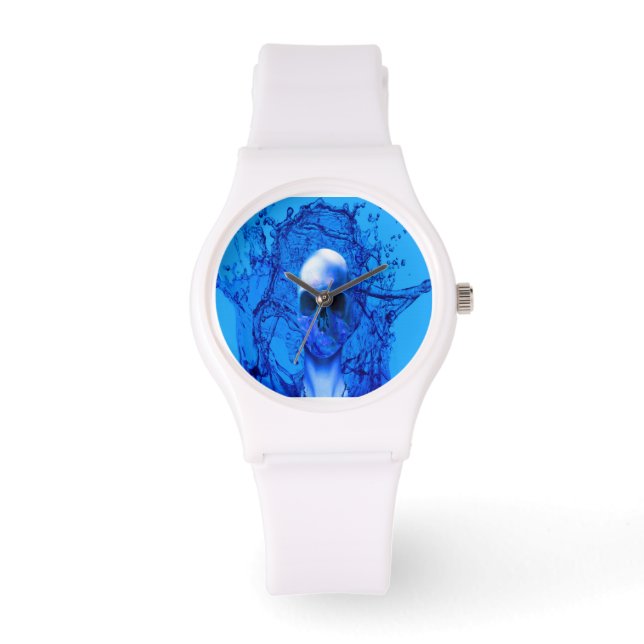 Reloj De Pulsera Cráneo azul alienígena (Anverso)