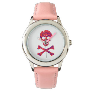 Reloj De Pulsera Cráneo con motivos florales