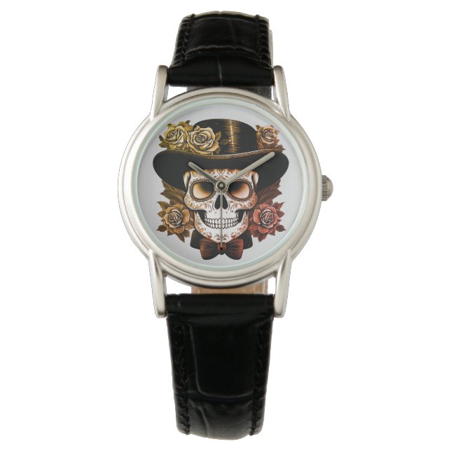 Reloj De Pulsera Cráneo de azúcar de Dapper (Anverso)