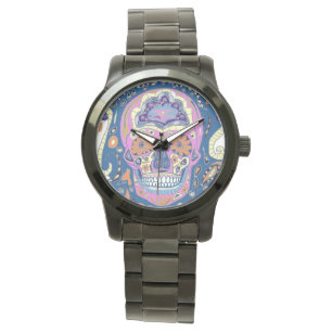 Reloj De Pulsera Cráneo de azúcar de tattoo