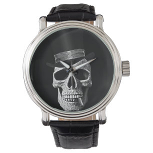 Reloj De Pulsera Cráneo del sombrero de copa