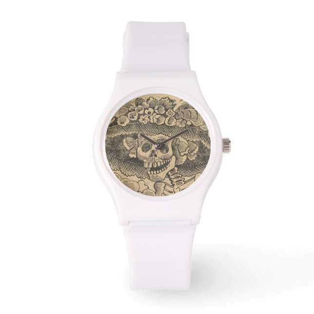 Reloj De Pulsera Cráneo elegante (Calavera Catrina) (Dapper Skeleto (Anverso)