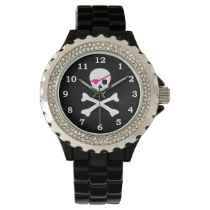 Reloj De Pulsera Cráneo y bandera pirata