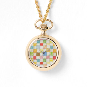 Reloj De Pulsera CRAZY QUILE Gold Necklace Watch