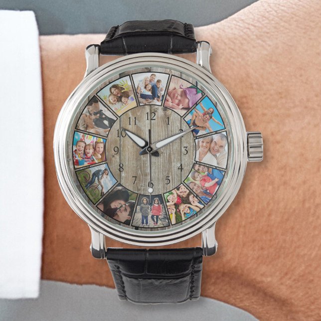 Reloj De Pulsera Crea tu Collage de fotos Personalizado Rustic Farm (Subido por el creador)