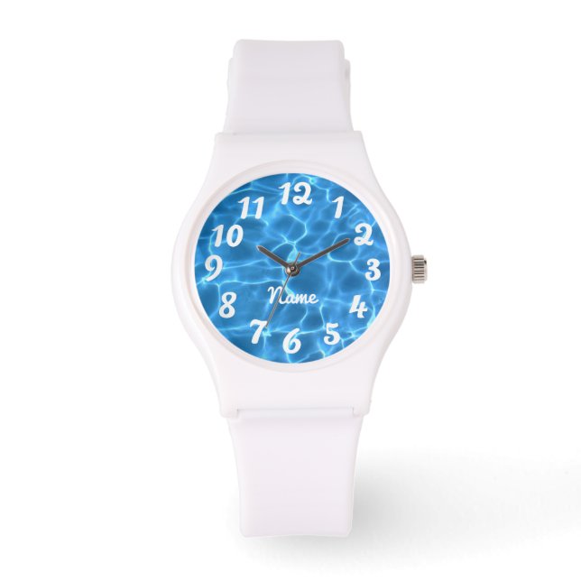 Reloj De Pulsera Crea tu propia foto de piscina personalizada (Anverso)