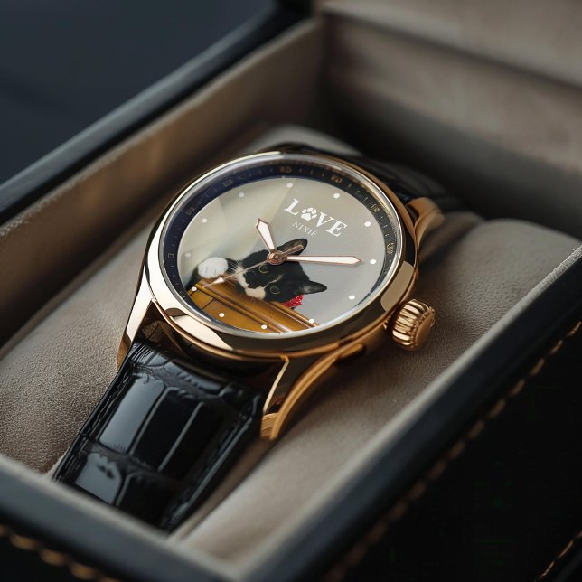 Reloj De Pulsera Crea tu propia foto Mascota personalizada (Inspiration mockup (not actual product))