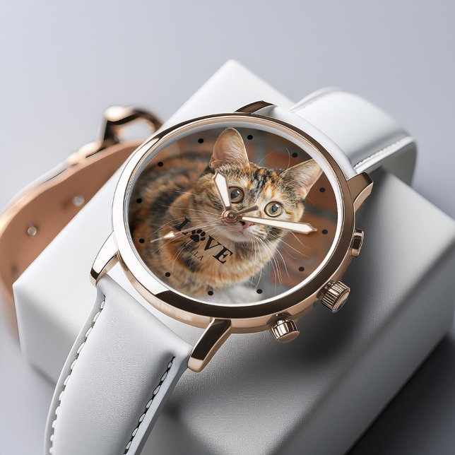 Reloj De Pulsera Crea tu propia foto Mascota personalizada (Inspiration mockup (not actual product))