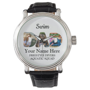 Reloj De Pulsera Crea tu propio collage de fotos de papá deportivo 