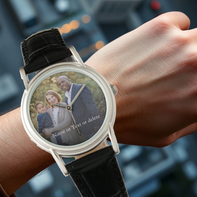 Reloj De Pulsera Crea tu propio conservador de fotos familiar (Create your own family photo keepsake watch. You can add your own photo, names/text.)