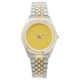 Reloj De Pulsera Crea tu propio diseño personalizado amarillo