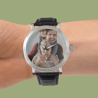 Reloj De Pulsera Crea tu propio regalo de texto de foto