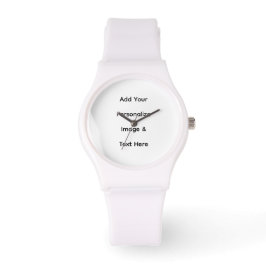 Reloj De Pulsera crea tu propio texto personalizado blanco