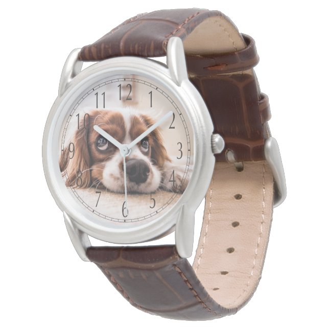 Reloj De Pulsera Creaciones personales cachorro Sad Spaniel Watch (Angular)