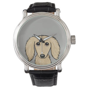 Reloj De Pulsera Cream Dachshund Perro Personalizado Wiener