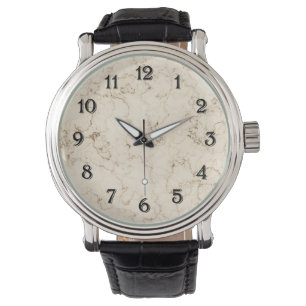 Reloj De Pulsera Cream Faux Marble